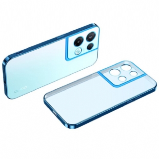 Capa Para Oppo Reno 8 Bordas Estilo Metal Transparente Sulada