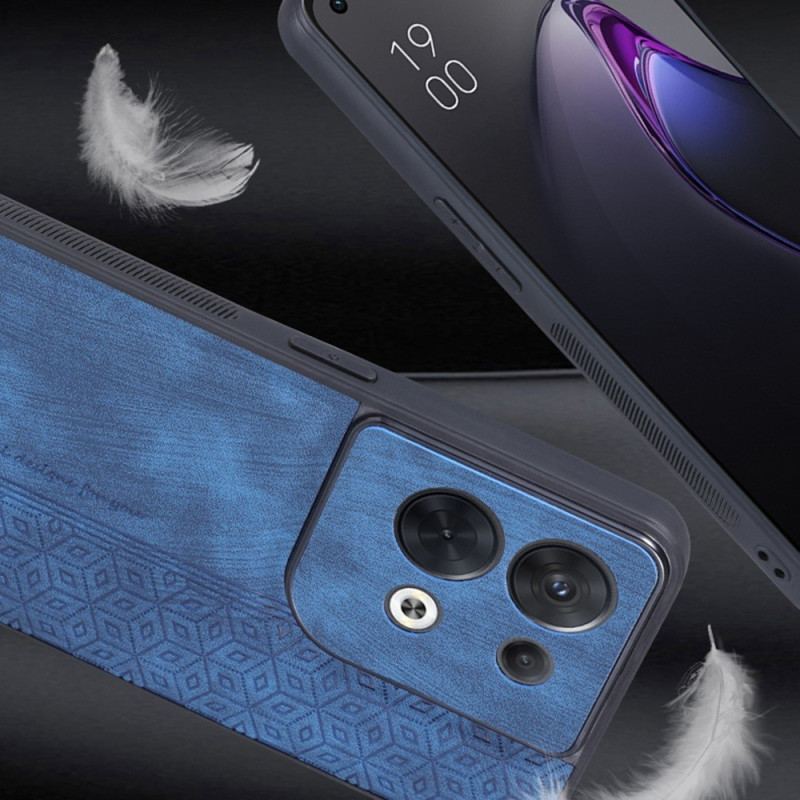 Capa Para Oppo Reno 8 Efeito Couro Azns