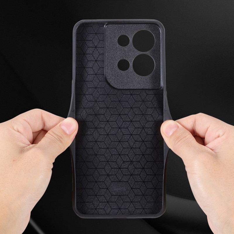 Capa Para Oppo Reno 8 Efeito Couro Azns