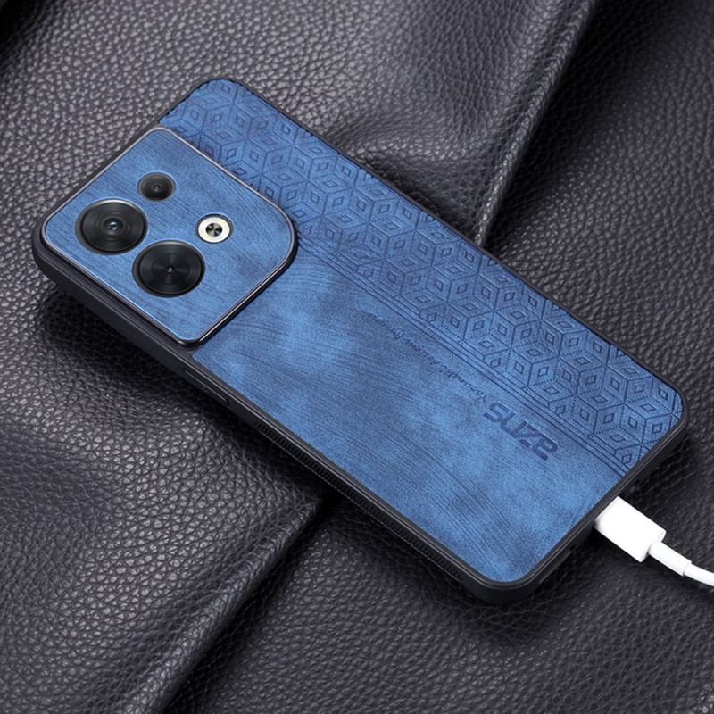 Capa Para Oppo Reno 8 Efeito Couro Azns