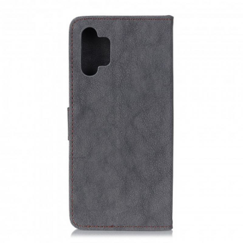 Capa De Couro Para Samsung Galaxy A32 Couro Dividido Retrô Khazneh