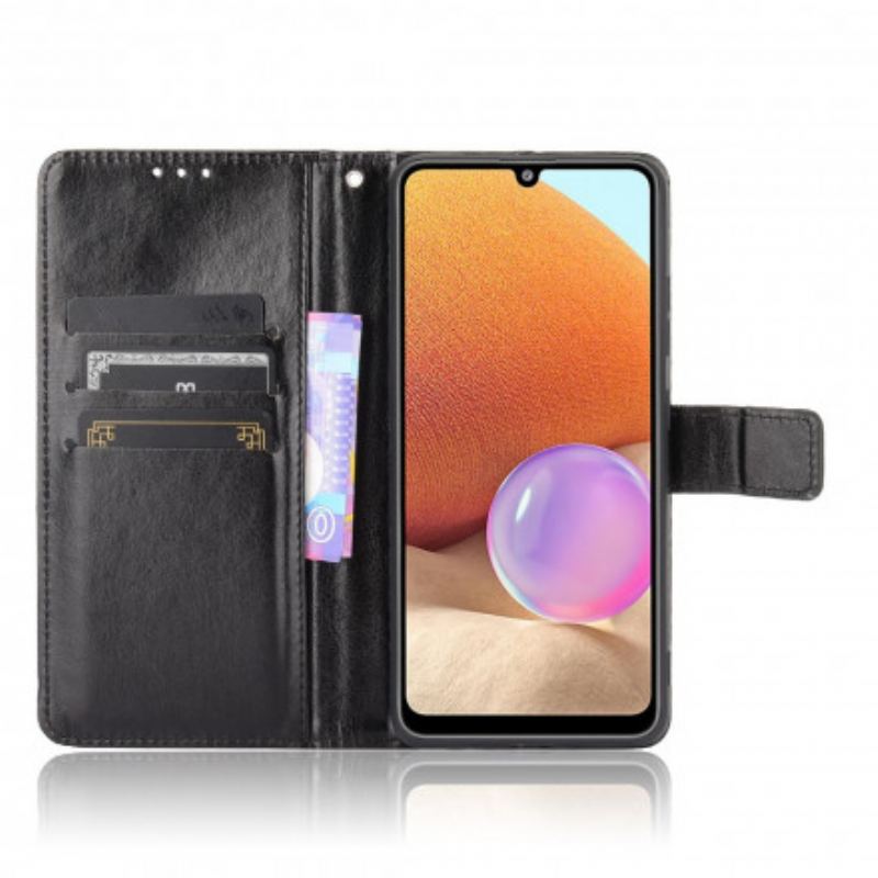 Capa De Couro Para Samsung Galaxy A32 Couro Falso Chamativo