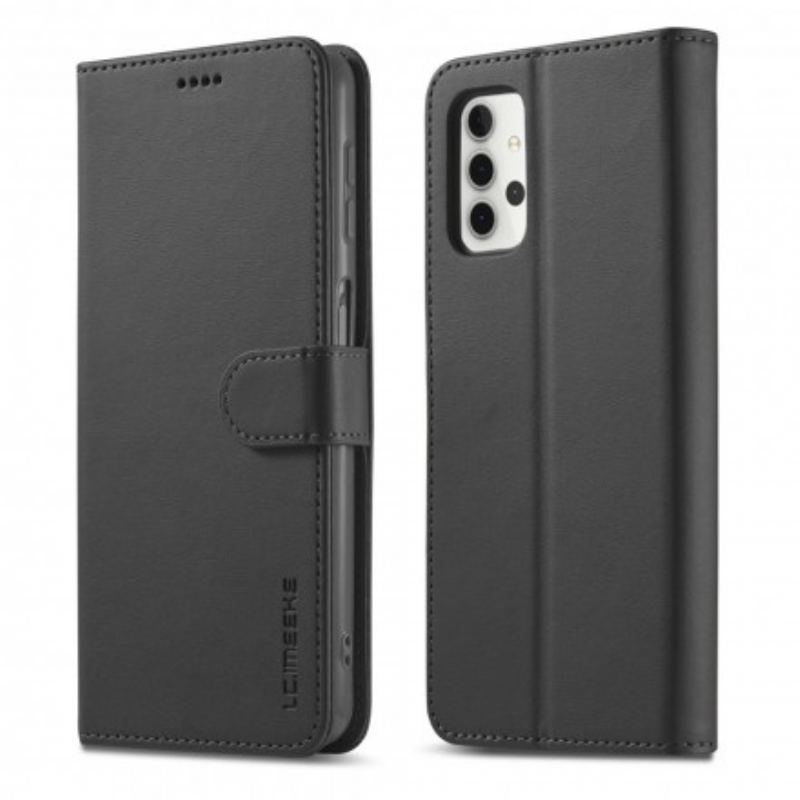 Capa De Couro Para Samsung Galaxy A32 Lc.imeeke Efeito Couro