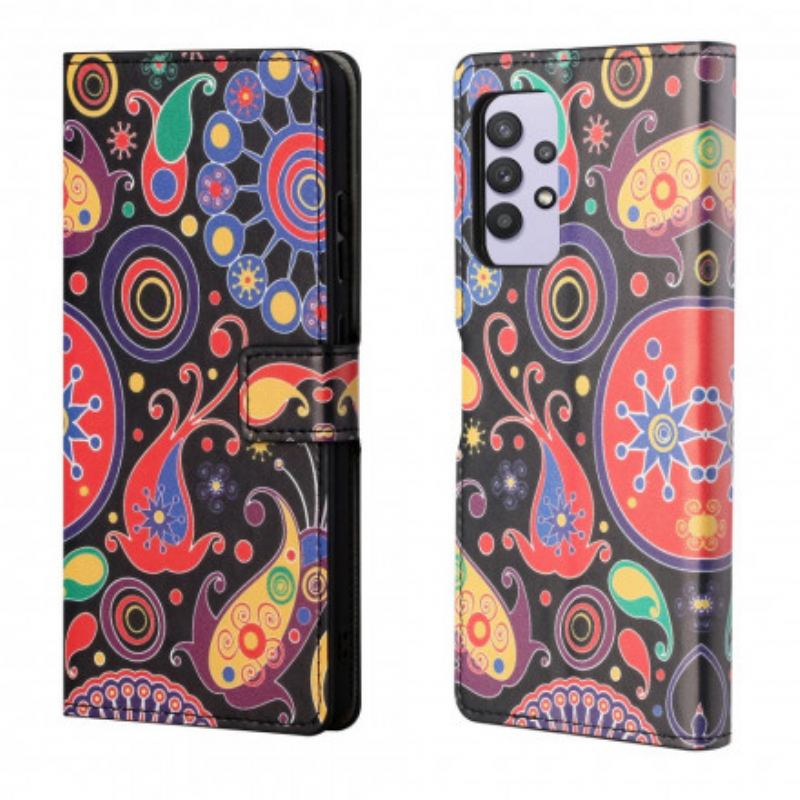 Capa Em Pele Para Samsung Galaxy A32 Design Da Galáxia