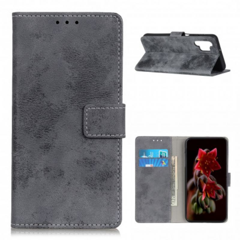 Capa Flip Para Samsung Galaxy A32 Couro Falso Vintage