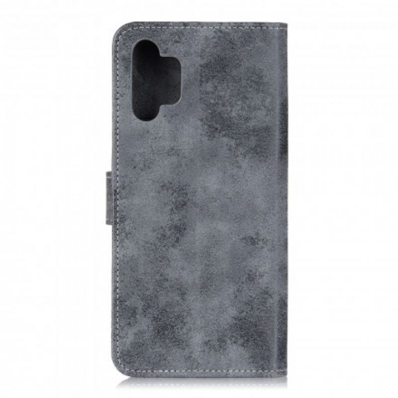 Capa Flip Para Samsung Galaxy A32 Couro Falso Vintage