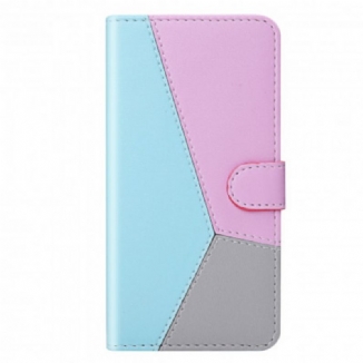 Capa Flip Para Samsung Galaxy A32 Efeito Couro Tricolor