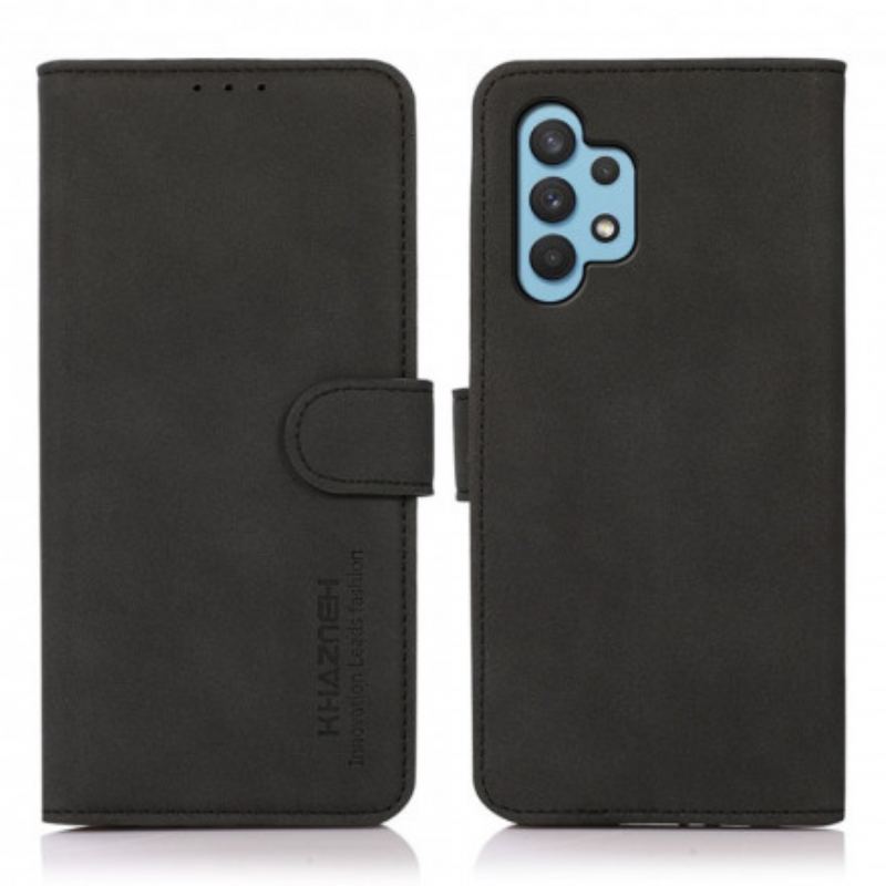 Capa Flip Para Samsung Galaxy A32 Khazneh Moda Efeito Couro