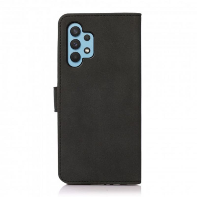 Capa Flip Para Samsung Galaxy A32 Khazneh Moda Efeito Couro