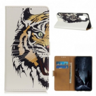 Capa Flip Para Samsung Galaxy A32 Tigre Feroz