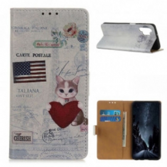 Capa Folio Para Samsung Galaxy A32 Gato Viajante