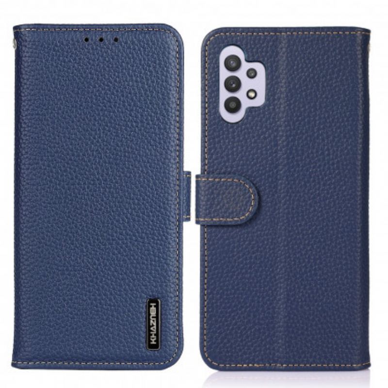 Capa Folio Para Samsung Galaxy A32 Khazneh Lichia Couro