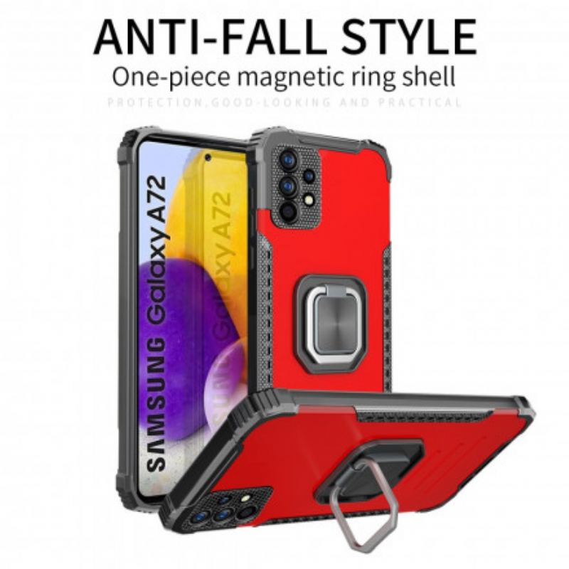 Capa Para Samsung Galaxy A32 Anel E Placa De Metal