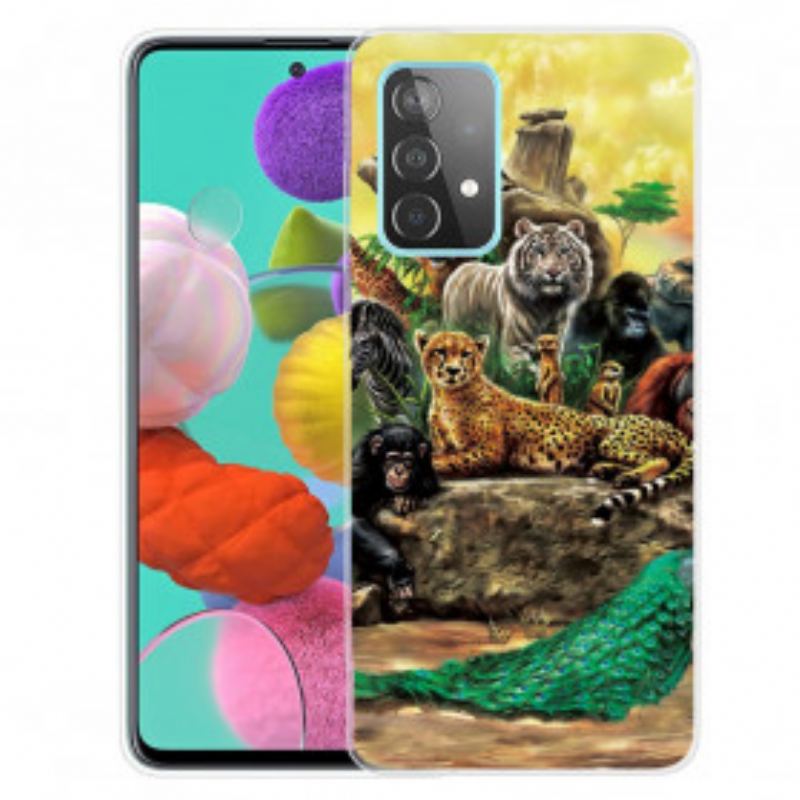 Capa Para Samsung Galaxy A32 Animais Do Safári