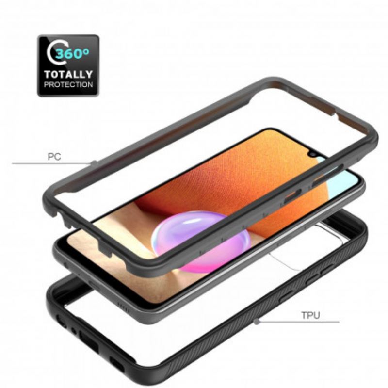 Capa Para Samsung Galaxy A32 Bordas De Silicone De Design Híbrido