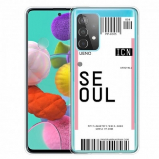 Capa Para Samsung Galaxy A32 Cartão De Embarque Em Seul