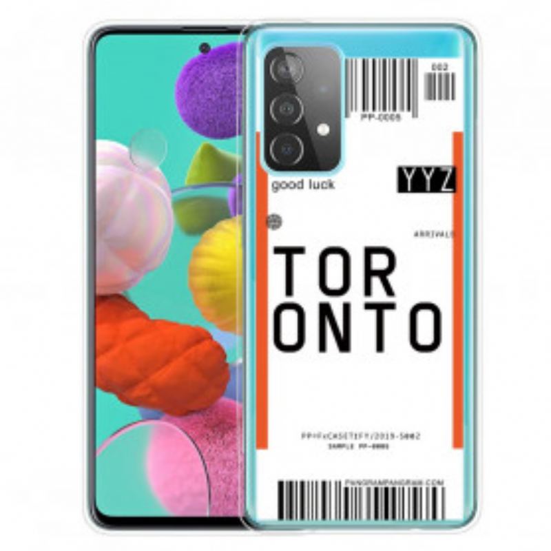 Capa Para Samsung Galaxy A32 Cartão De Embarque De Toronto