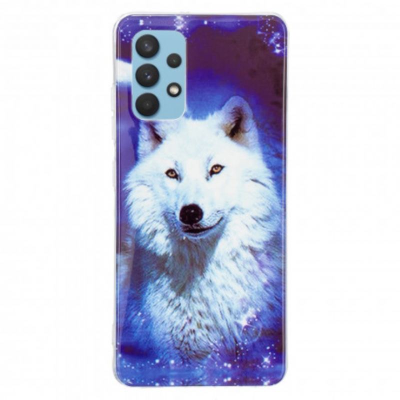 Capa Para Samsung Galaxy A32 Fluorescente Wolf Series