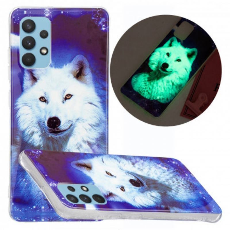 Capa Para Samsung Galaxy A32 Fluorescente Wolf Series