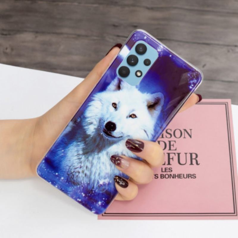 Capa Para Samsung Galaxy A32 Fluorescente Wolf Series