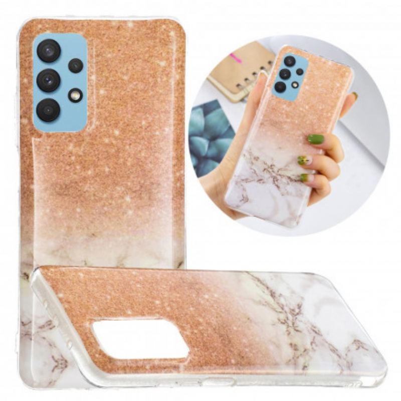 Capa Para Samsung Galaxy A32 Glitter Mármore