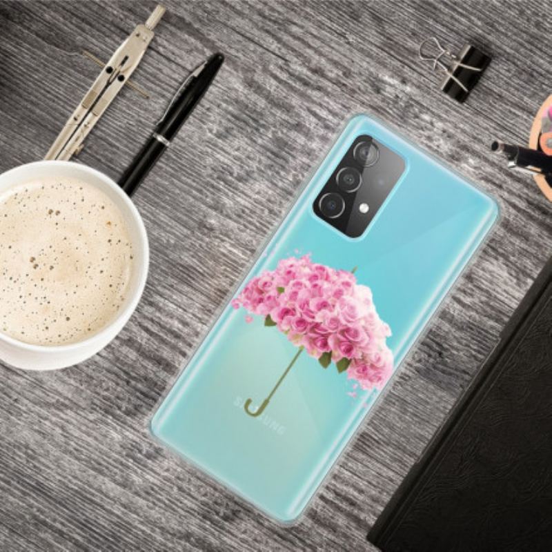 Capa Para Samsung Galaxy A32 Guarda-chuva Em Rosas