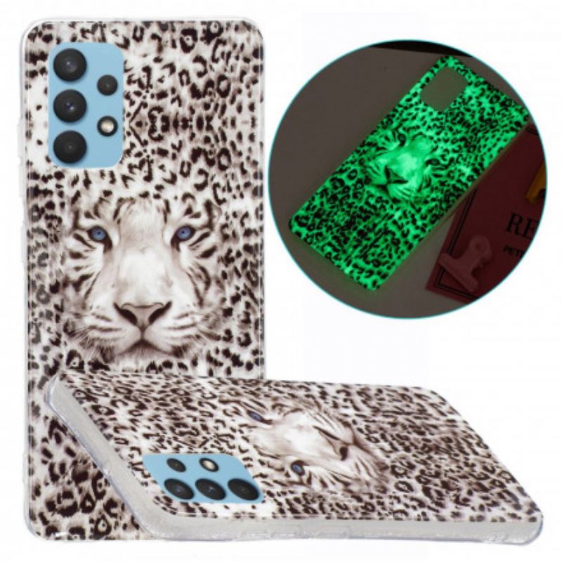 Capa Para Samsung Galaxy A32 Leopardo Fluorescente