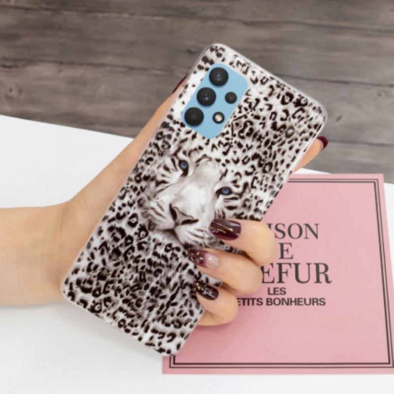 Capa Para Samsung Galaxy A32 Leopardo Fluorescente