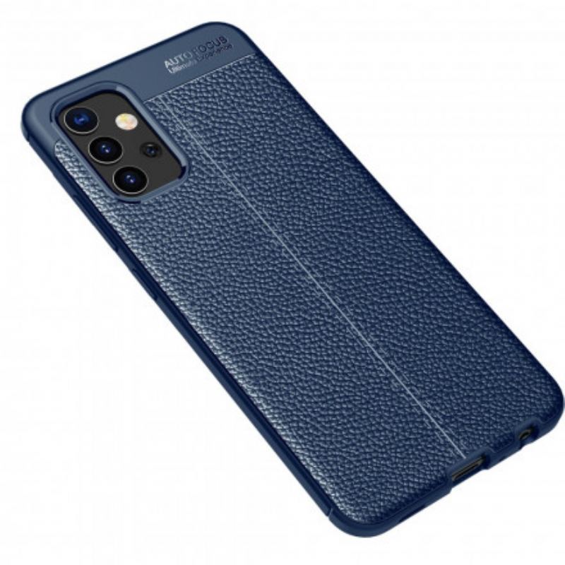 Capa Para Samsung Galaxy A32 Linha Dupla Efeito Couro Litchi