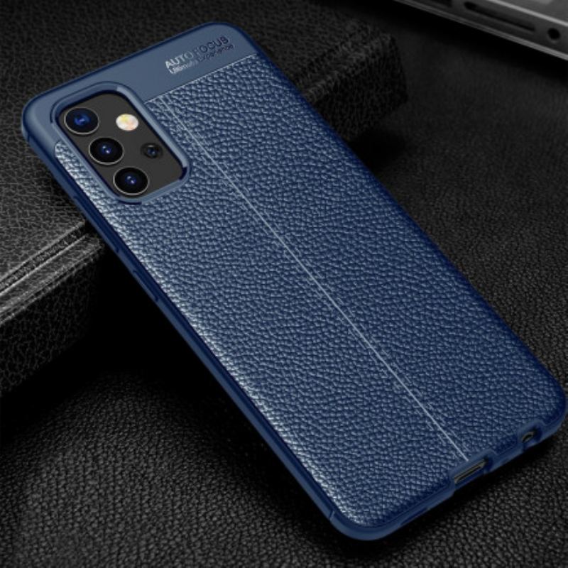 Capa Para Samsung Galaxy A32 Linha Dupla Efeito Couro Litchi