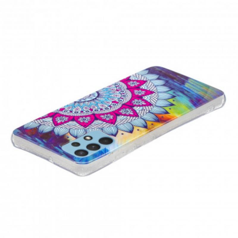 Capa Para Samsung Galaxy A32 Mandala Colorida Fluorescente