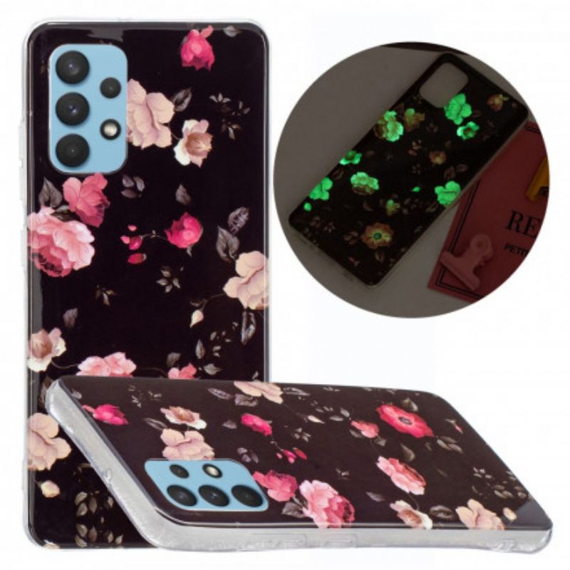 Capa Para Samsung Galaxy A32 Série Floral Fluorescente