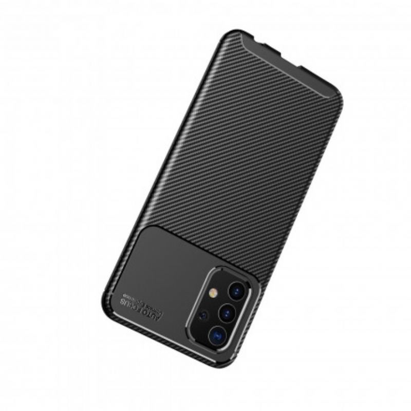 Capa Para Samsung Galaxy A32 Textura Flexível De Fibra De Carbono