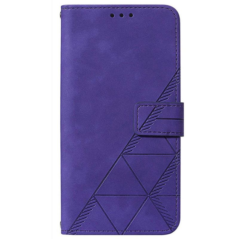 Capa Flip Para Realme 9 Pro 5G Efeito Couro Pirâmide