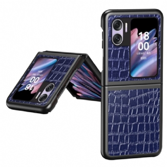 Capa De Celular Para Oppo Find N2 Flip De Couro Textura De Crocodilo