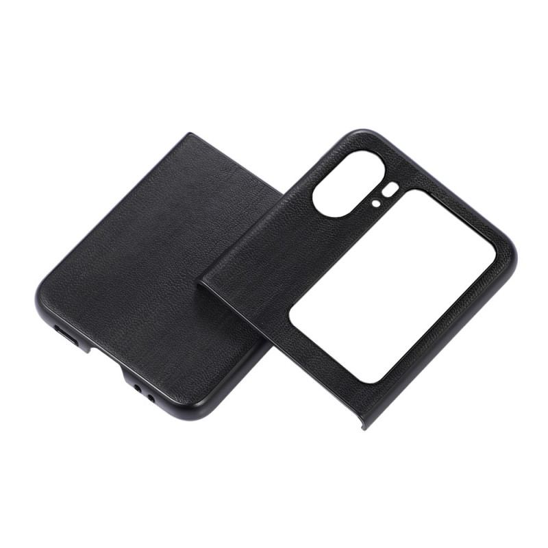 Capa Para Oppo Find N2 Flip De Couro Efeito Couro