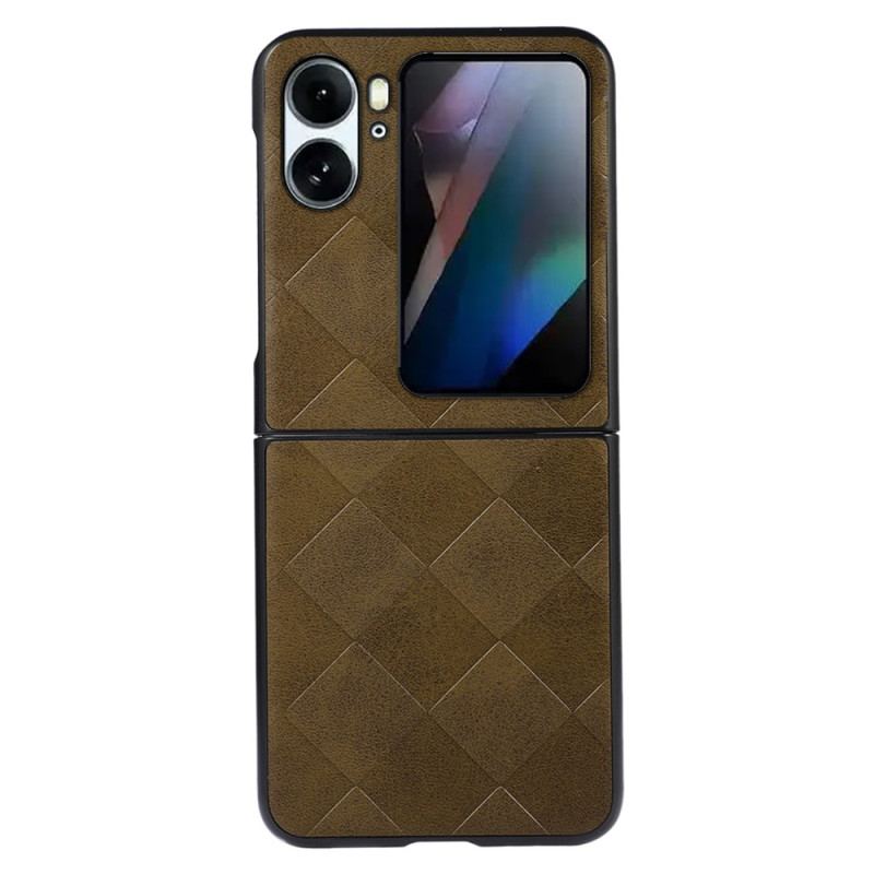 Capa Para Oppo Find N2 Flip De Couro Estilo Tecido