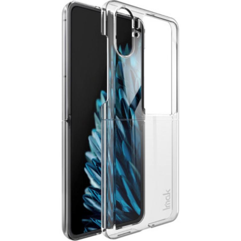 Capa Para Oppo Find N2 Flip De Couro Imak Transparente