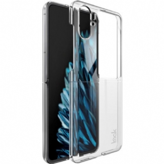 Capa Para Oppo Find N2 Flip De Couro Imak Transparente