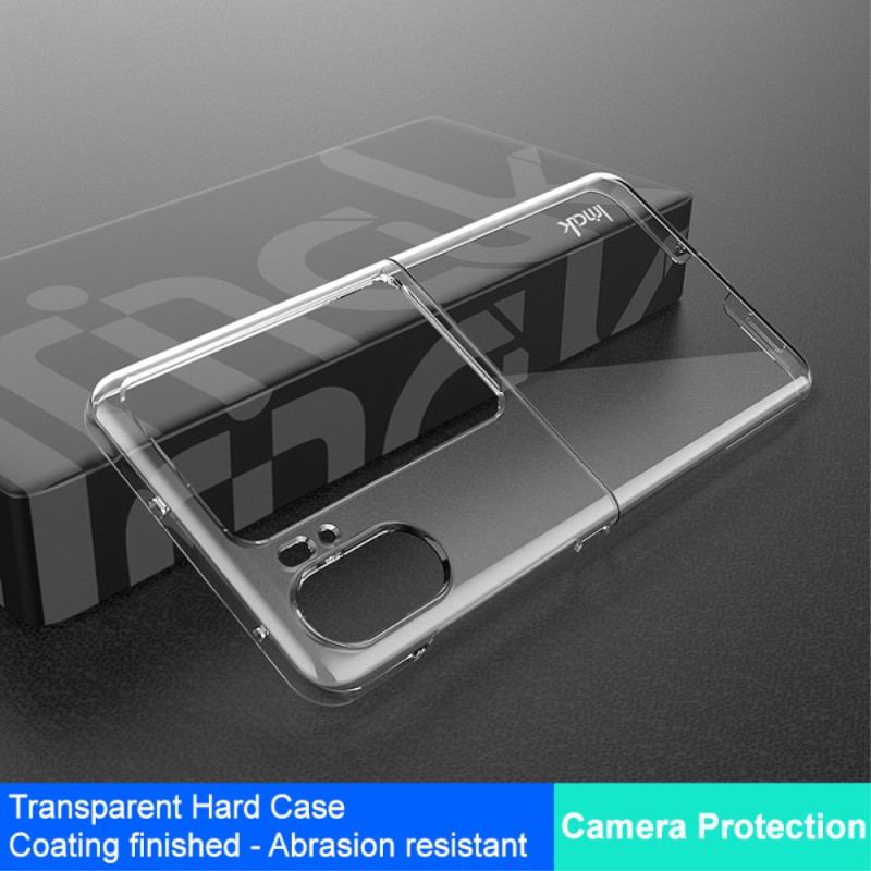 Capa Para Oppo Find N2 Flip De Couro Imak Transparente