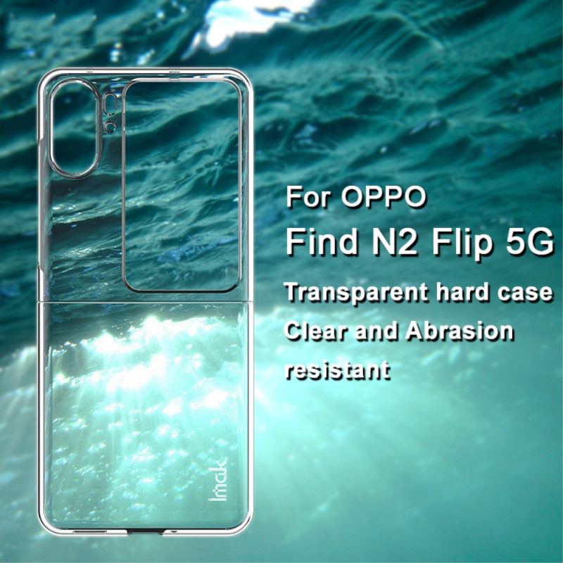 Capa Para Oppo Find N2 Flip De Couro Imak Transparente