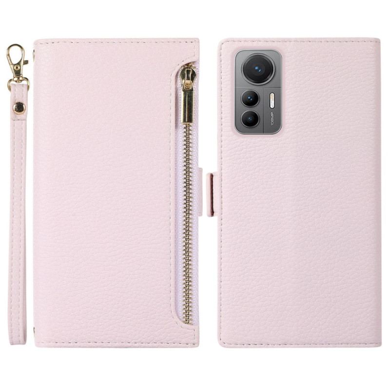 Capa De Celular Para Xiaomi 12 Lite Flip Bolsa Frontal E Cordão