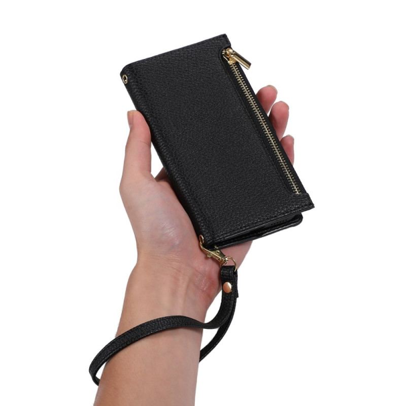 Capa De Celular Para Xiaomi 12 Lite Flip Bolsa Frontal E Cordão