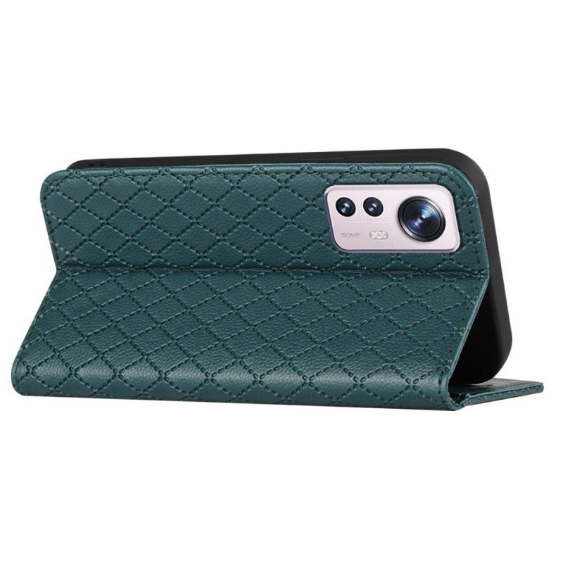 Capa De Celular Para Xiaomi 12 Lite Flip Diamantes Rfid