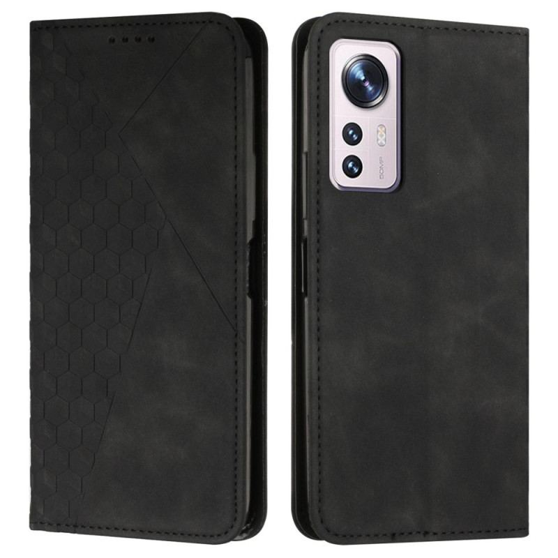 Capa De Celular Para Xiaomi 12 Lite Flip Estilo Couro Padrão 3d