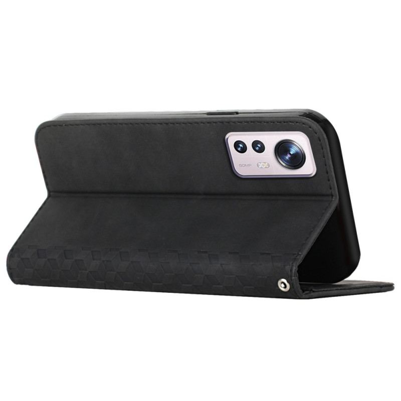 Capa De Celular Para Xiaomi 12 Lite Flip Estilo Couro Padrão 3d