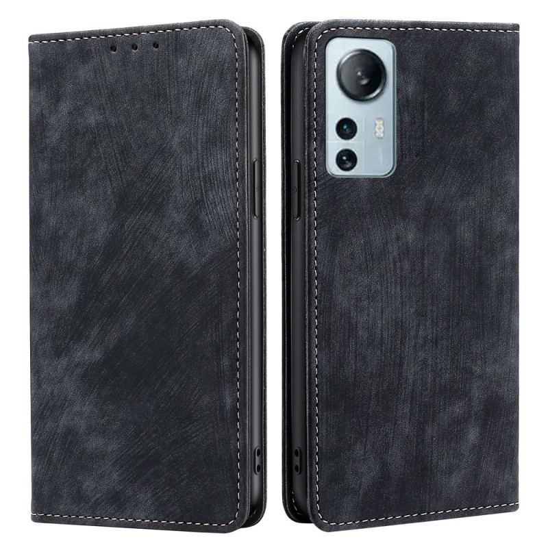 Capa De Celular Para Xiaomi 12 Lite Flip Estilo Retrô De Couro