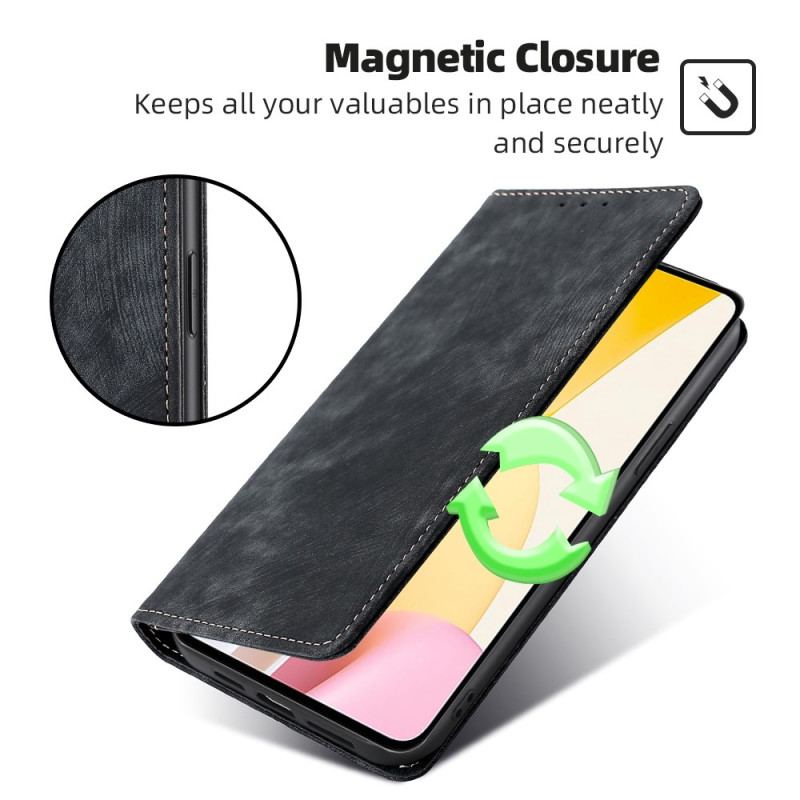 Capa De Celular Para Xiaomi 12 Lite Flip Estilo Retrô De Couro