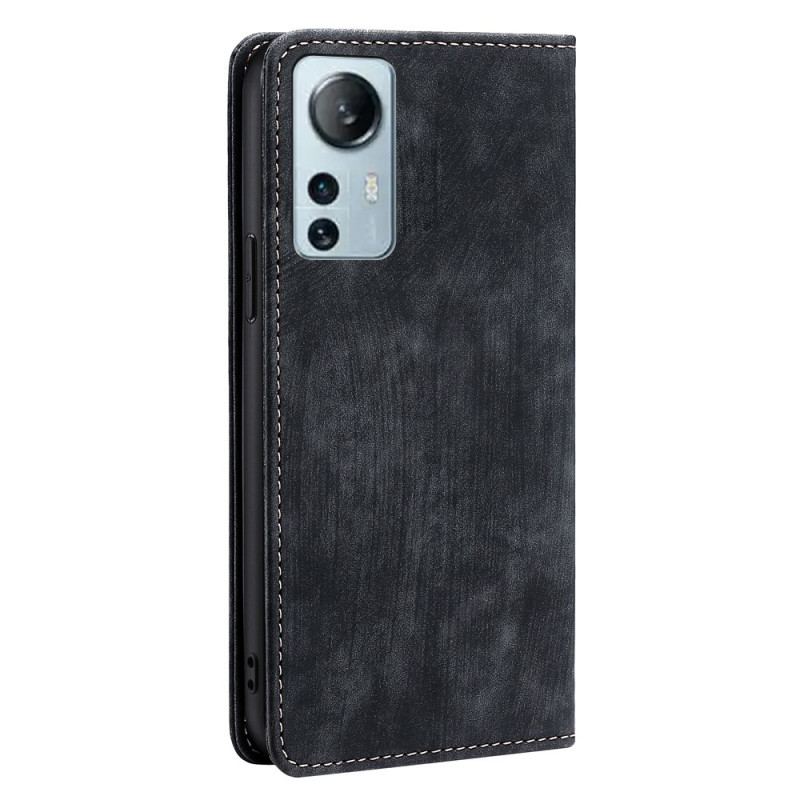 Capa De Celular Para Xiaomi 12 Lite Flip Estilo Retrô De Couro