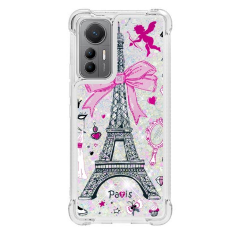 Capa De Celular Para Xiaomi 12 Lite Lantejoulas Torre Eiffel